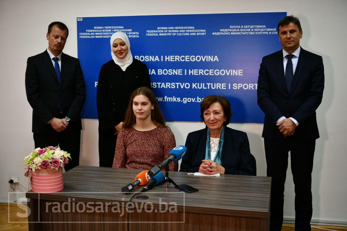Foto: A.K./Radiosarajevo.ba/Lana Pudar u Federalnom ministarstvu kulture i sporta